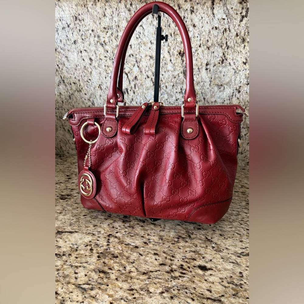 SOLD SOLD Gucci Ssima Embossed GG Leather Handbag